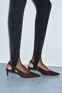 SHINY STRETCH FUSEAU LEGGINGS