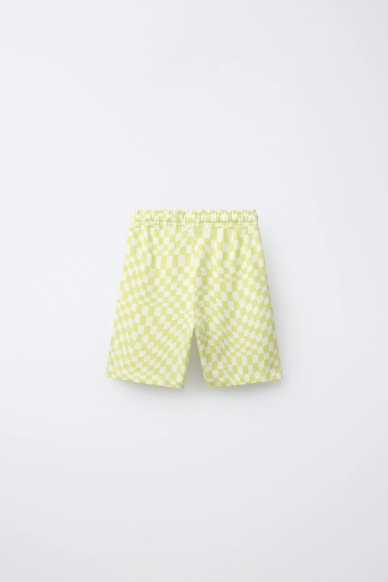 CHECKERBOARD T-SHIRT AND BERMUDA SET