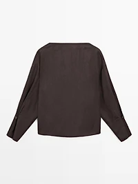 Blouse fluide avec boutons