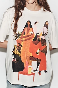 MANUJA WALDIA PRINTED T-SHIRT