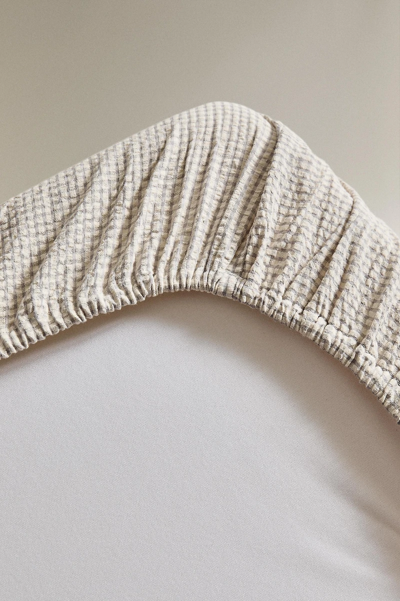 BABY GINGHAM CHANGING PAD COVER
