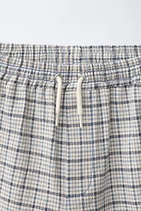 PLAID PRINT SHORTS