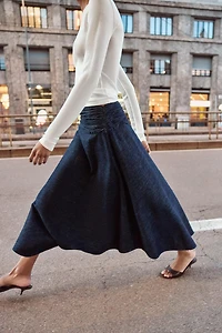 Z1975 ASYMMETRIC MIDI SKIRT