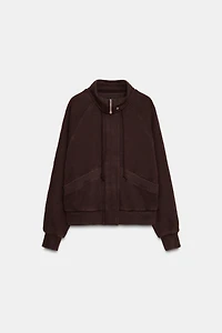 WASHED EFFECT FLEECE JACKET