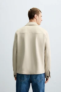 FAUX SUEDE OVERSHIRT