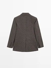 Knickerbocker yarn effect suit blazer