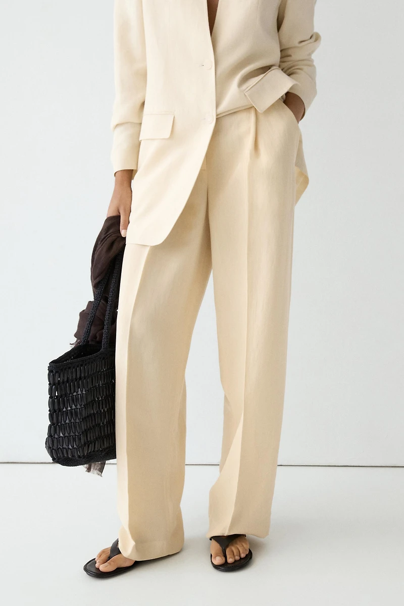 Pantalon fluide pliss