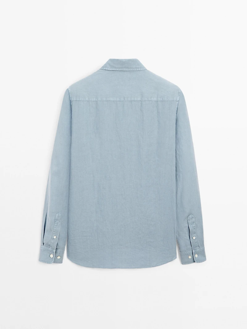 Regular fit shirt with maltinto finish