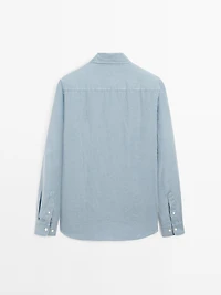 Regular fit shirt with maltinto finish