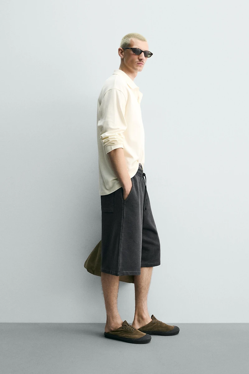 RELAXED FIT WASHED JOGGER SHORTS