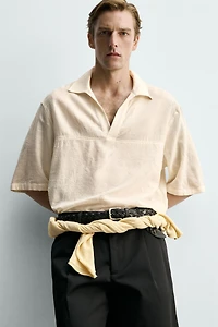 COTTON VISCOSE BLEND POLO SHIRT