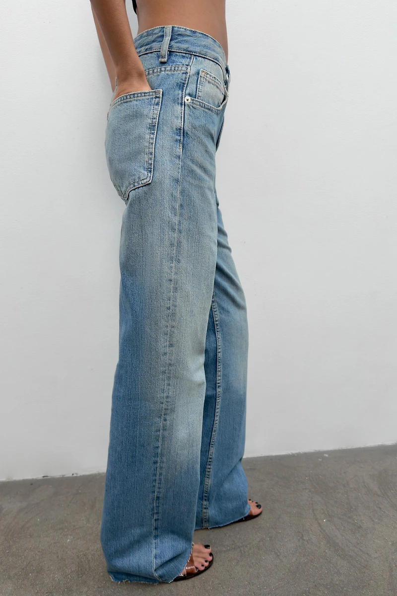 TRF HIGH WAIST WIDE LEG JEANS