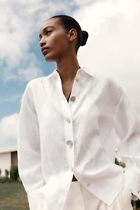 CHEMISE BOUTONS ASSORTIS 100 % LIN