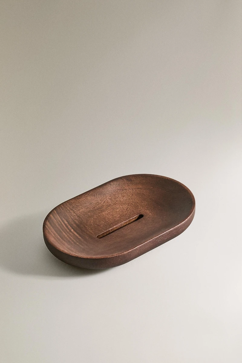 WOODEN BATHROOM SOAP DISH
