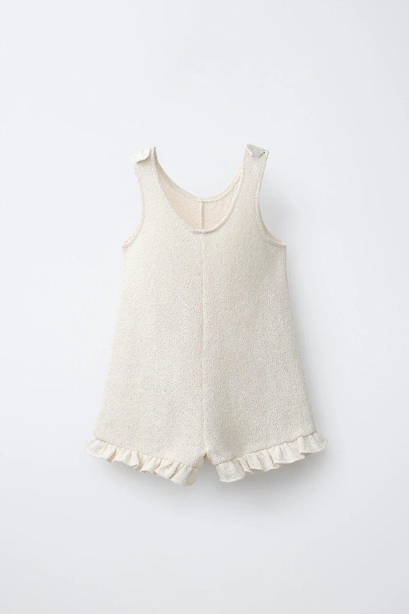 KNIT TIE SHORT JUMPSUIT