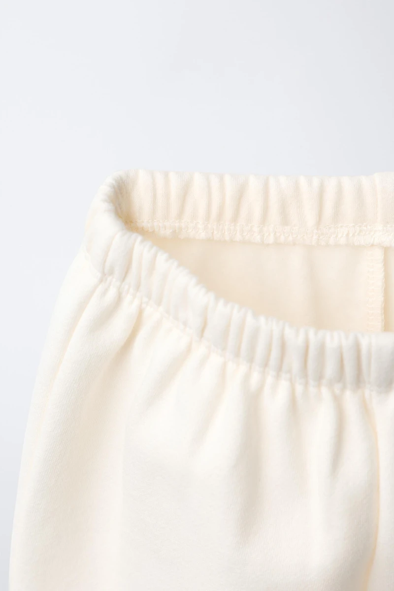 EMBROIDERED TEXT SWEATSHIRT AND PANTS SET