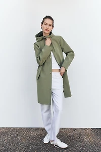 HOODED RUBBERIZED JACKET