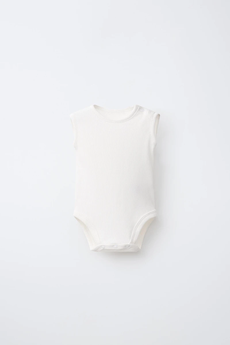 FIVE-PACK STRIPED SLEEVELESS BODYSUITS