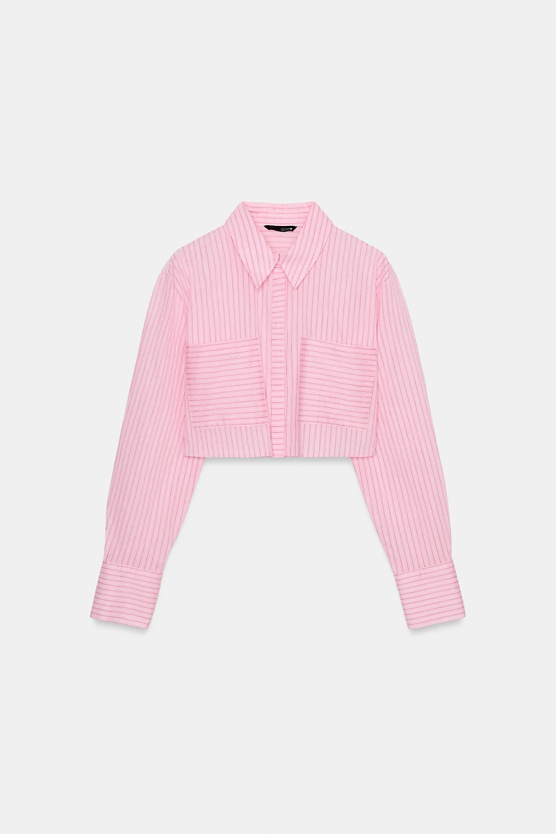 CHEMISE COURTE À RAYURES