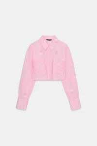 CHEMISE COURTE À RAYURES
