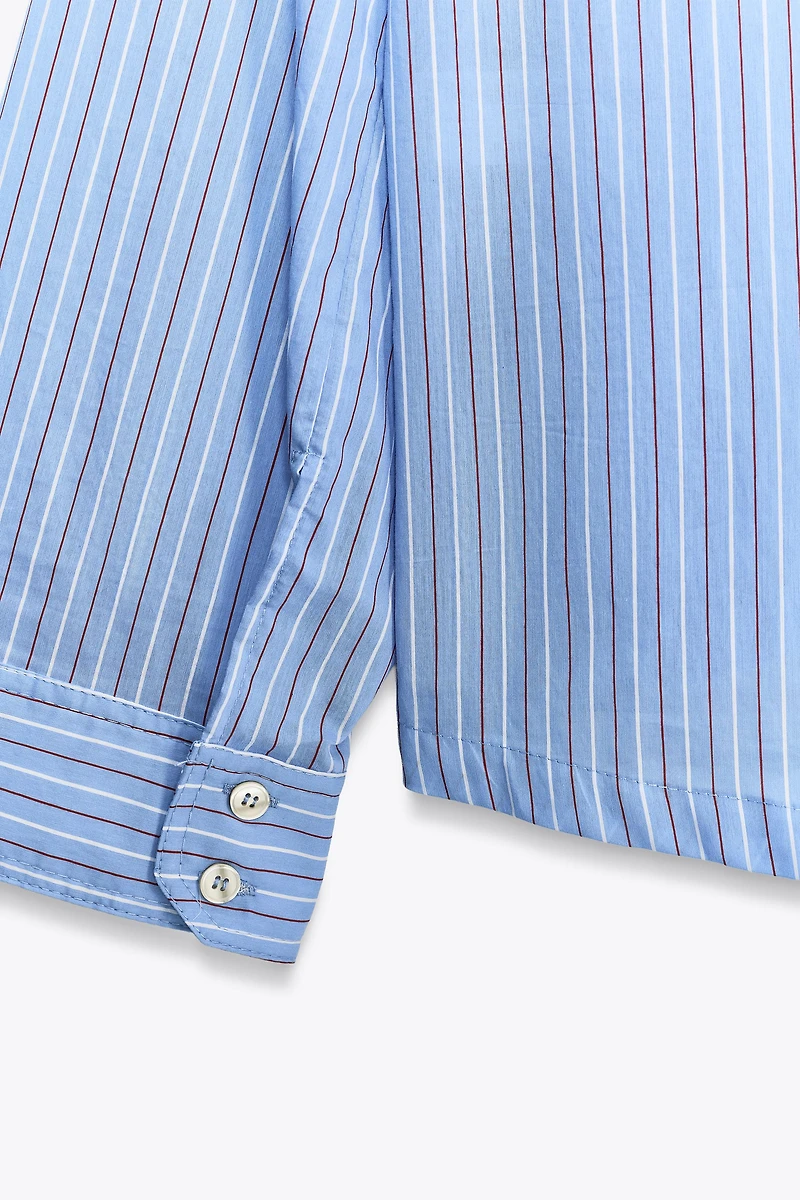 STRIPED POPLIN SHIRT
