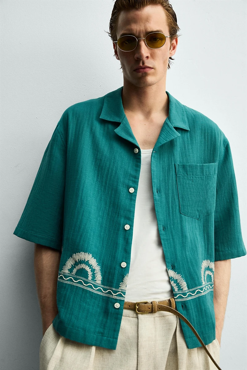 CHEMISE BRODÉE FRISE