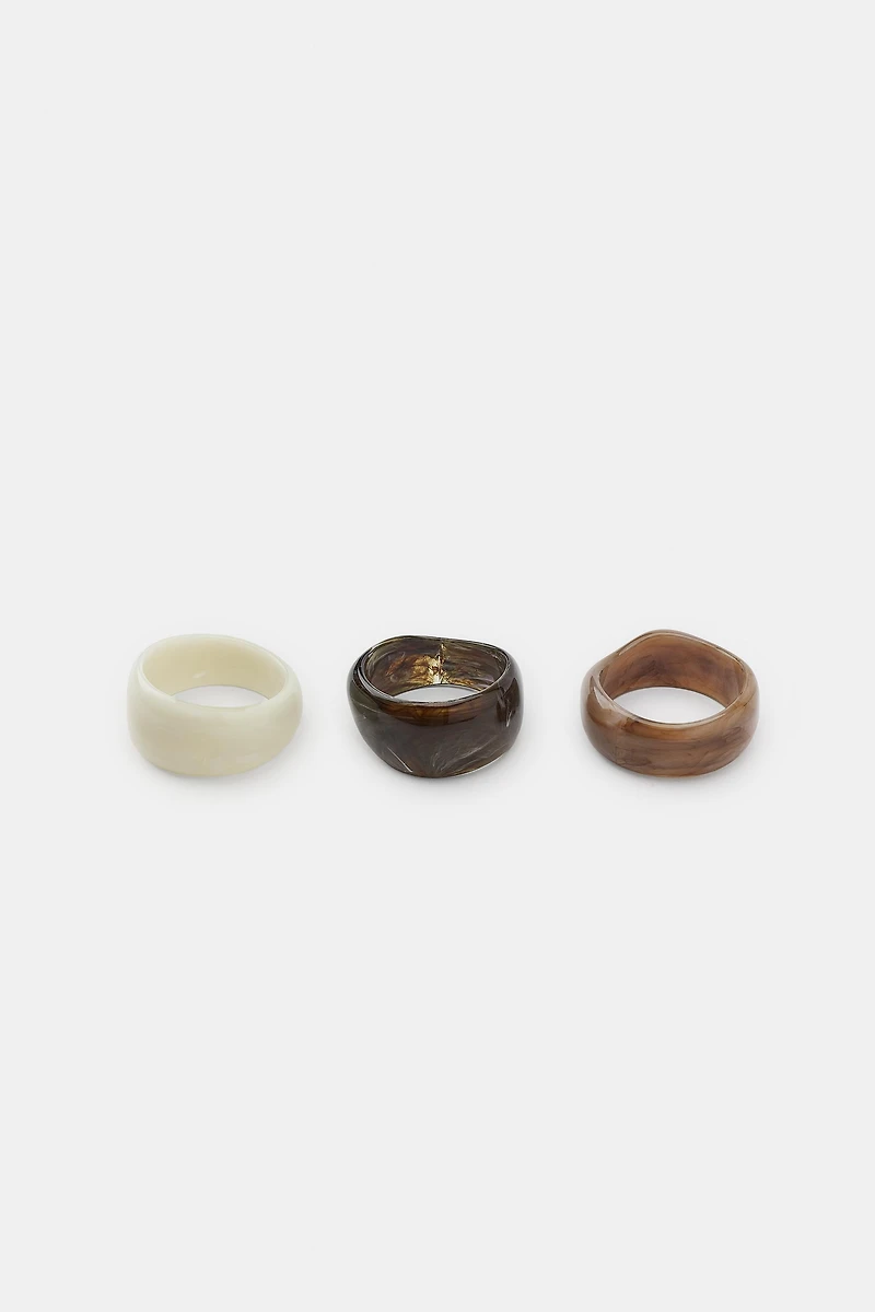 THREE-PACK RESIN RIGID BRACELETS