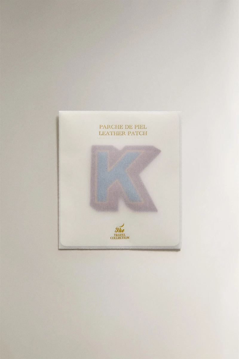 LEATHER LETTER K PATCH