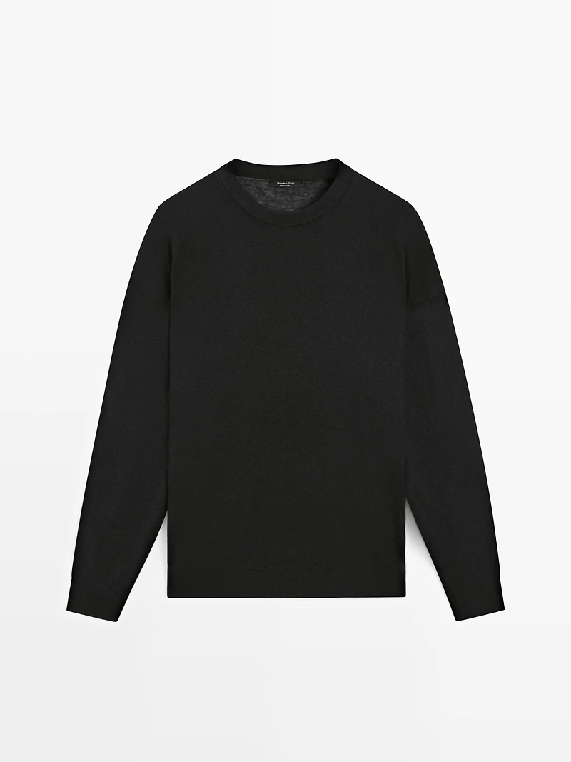 Oversize wool blend knit sweater