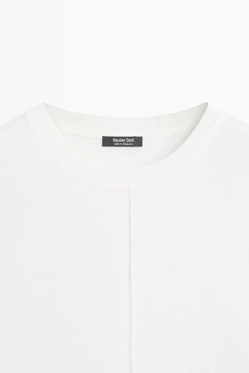 100% cotton short sleeve seamed T-shirt