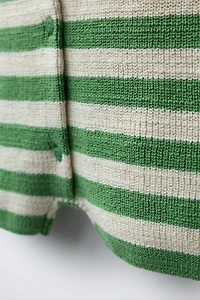 PALM EMBROIDERED KNIT ROMPER