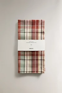 SET OF IRREGULAR CHECK COTTON KITCHEN TOWELS (SET OF 2)