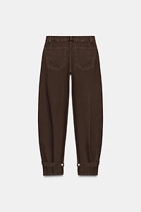 TRF BALLOON MID-RISE JEANS WITH BELT LOOPS