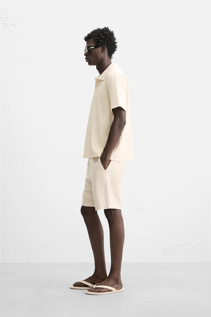 COTTON LINEN SHORTS