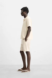 COTTON LINEN SHORTS