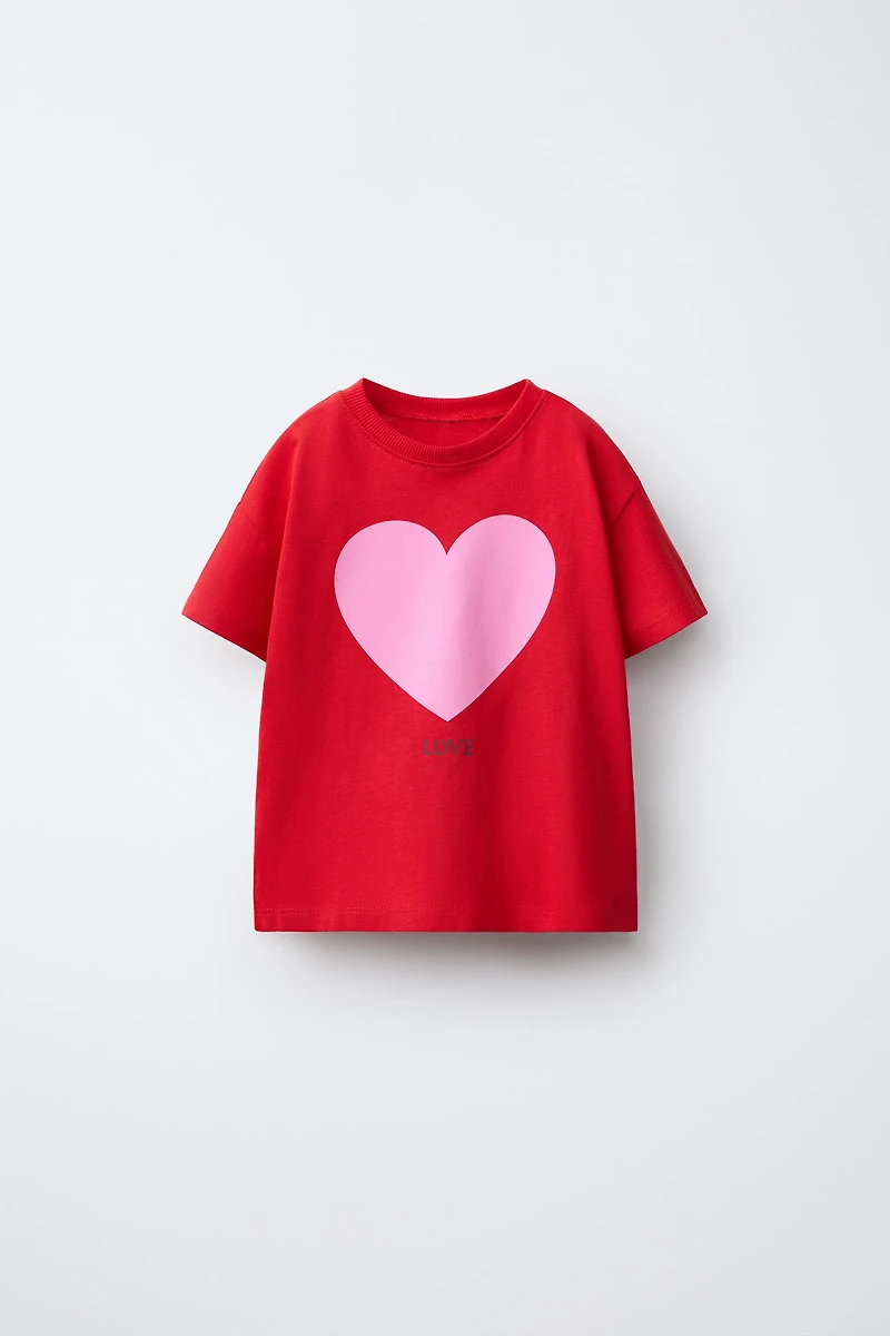 HEART PRINT T-SHIRT