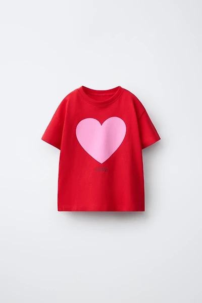 HEART PRINT T-SHIRT