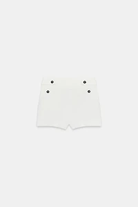 METALLIC BUTTON SHORTS