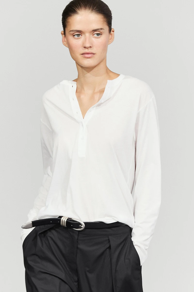 T-shirt manches longues 100 % coton