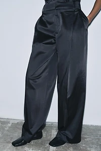 PANTALON SATINÉ À PINCES ZW COLLECTION