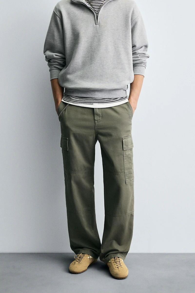 STRAIGHT FIT CARGO PANTS