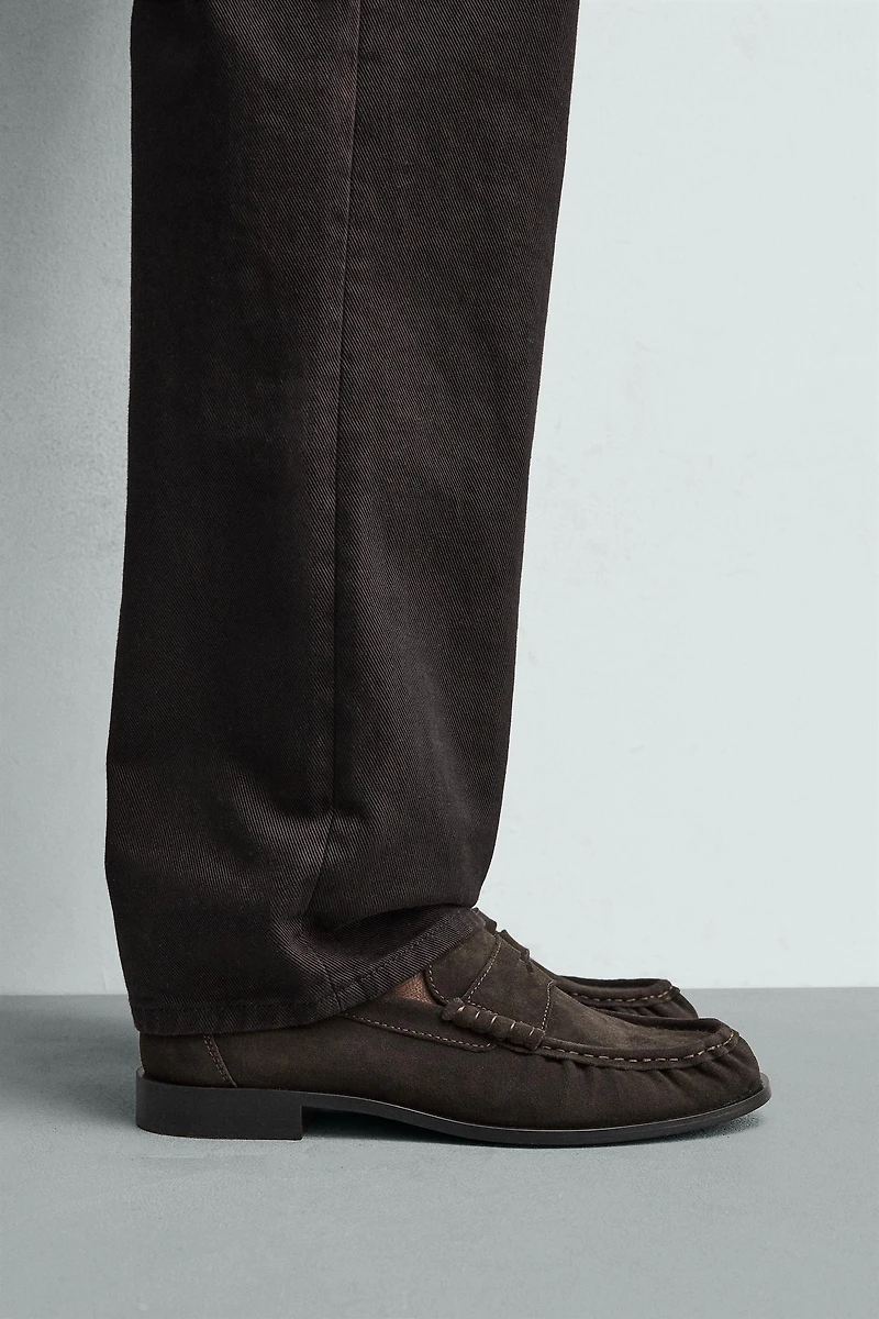 MOCASSINS EN CUIR À MASQUE