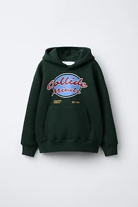 HOODED SWEATSHIRT WITH TEXT