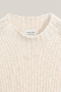 Top ajouré col montant en lin - LIMITED EDITION