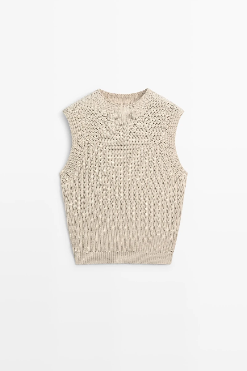 Chunky knit cotton top - STUDIO