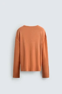 RELAXED FIT HENLEY T-SHIRT
