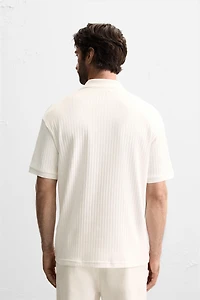 RIB KNIT POLO SHIRT