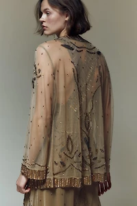 BEADED SEQUIN KIMONO