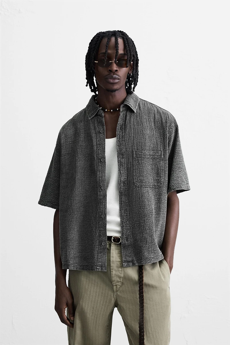 WASHED TEXTURE SHIRT