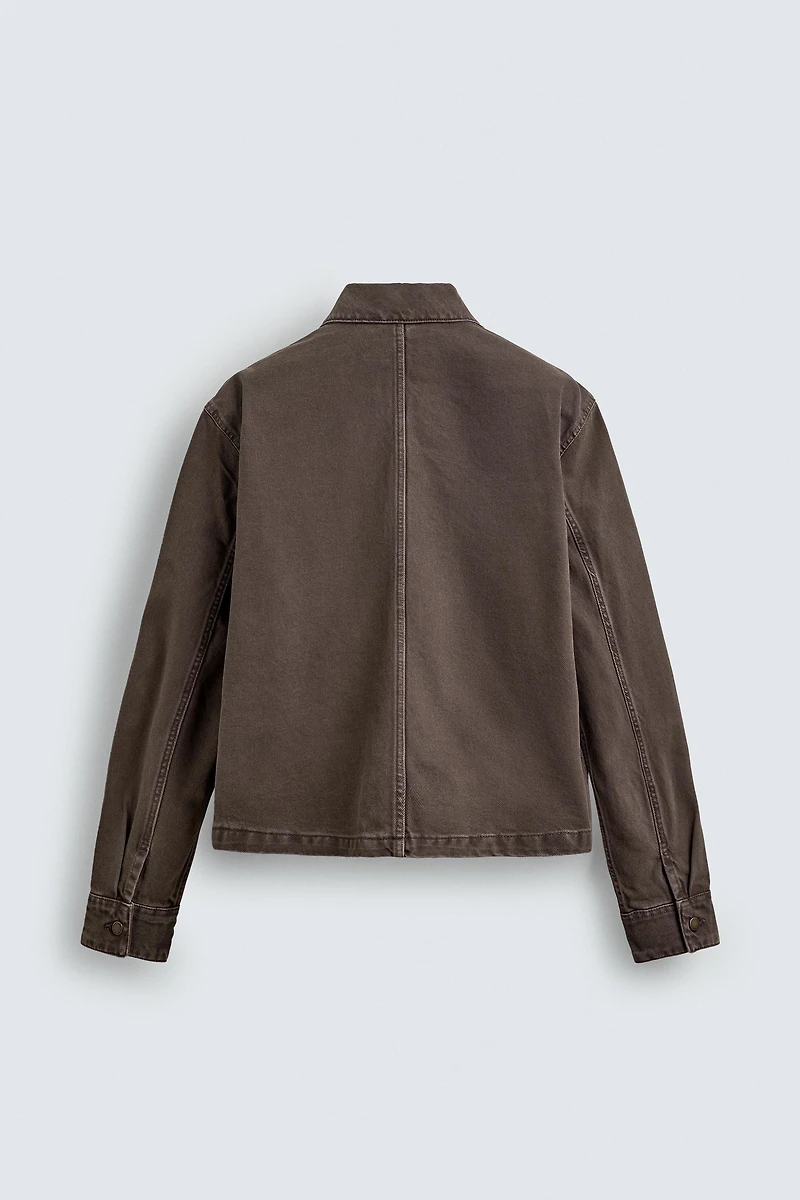 CROPPED FIT ZIP JACKET